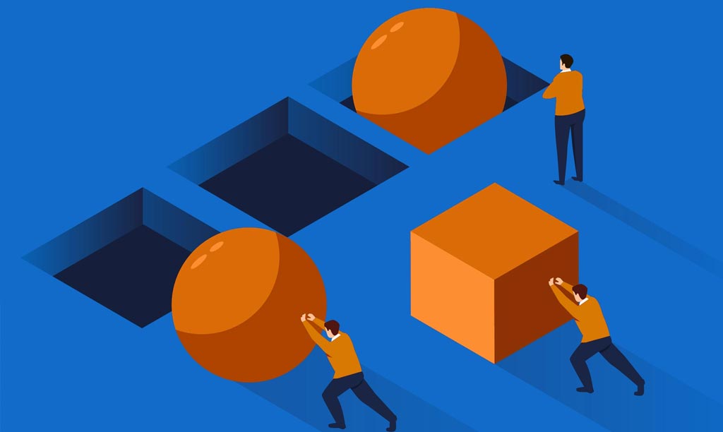 Person pressing screen make connections